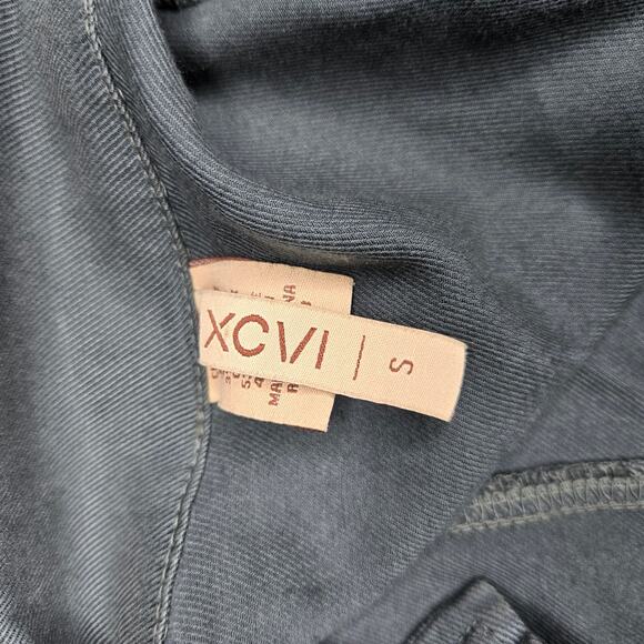 XCVI Women Utility Safari Jacket Small Teal Cinched Gorpcore Granola Girl Hiking - Picture 6 of 10